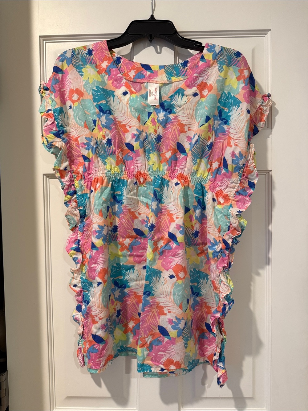 Cat & Jack Multicolor Tropical Ruffle Tunic
